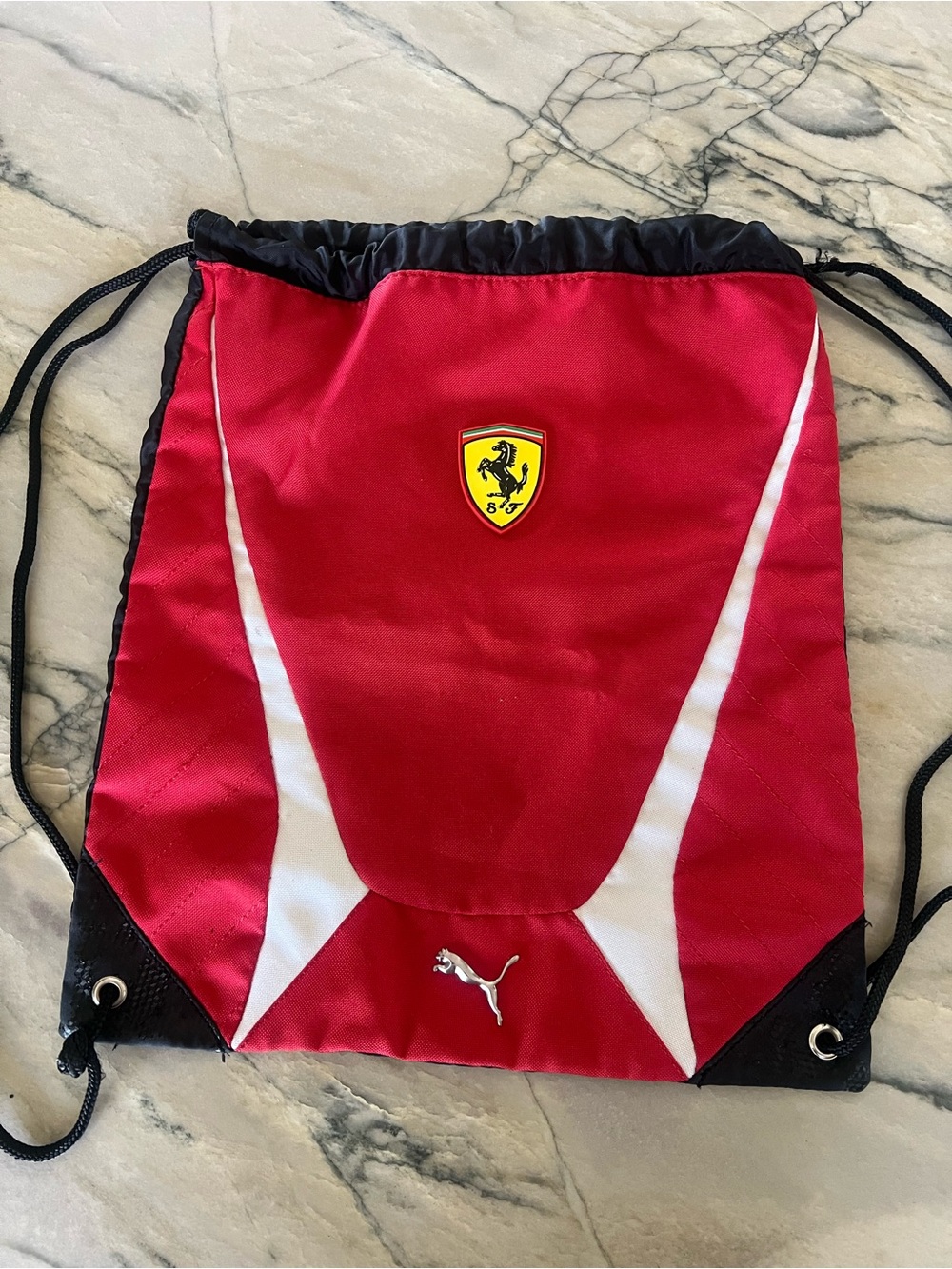 Ferrari Red Drawstring Gym Bag by Puma